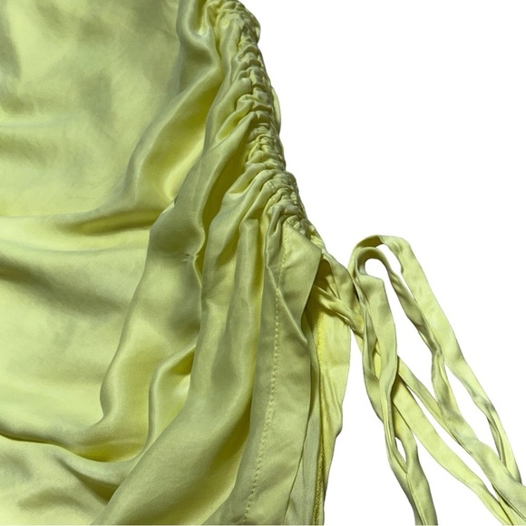 For Love & Lemons Yellow Ruched Rana Mini Dress US S - Picture 11 of 12